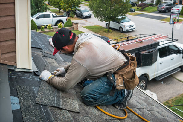 Professional Roof Replacement technician working in Oriskany Falls, NY